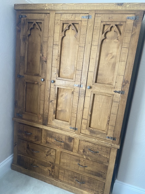 Gothic Wardrobe with Drawers