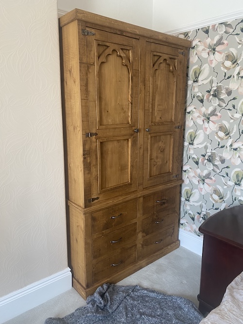 Gothic Wardrobe with Drawers