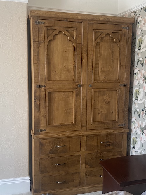 Gothic Wardrobe with Drawers
